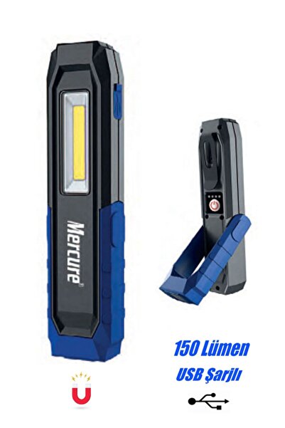 Mercure Mc6790 Ledli El Feneri Lambası 3 Modlu Şarjlı Mıknatıslı Fener