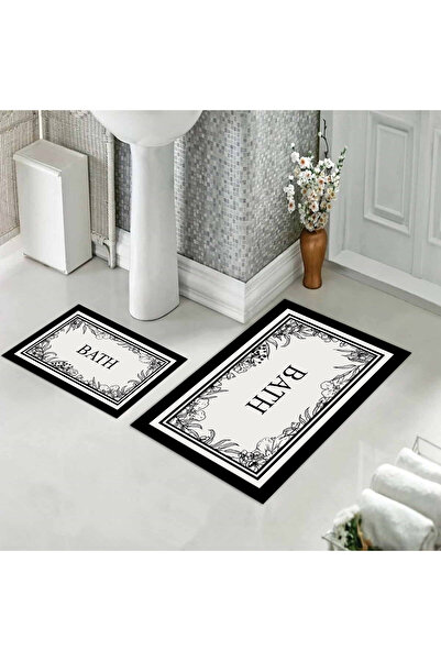 Evmila Σετ χαλάκια μπάνιου με σχέδια, μαλακά και ανθεκτικά - Πλένονται στο πλ...