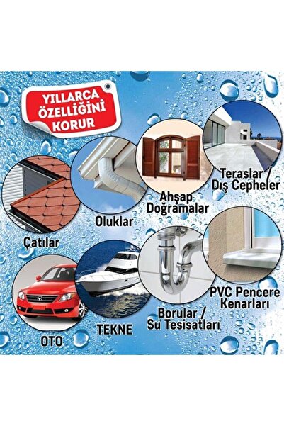 Vodaseal Leak Fix Su Geçirmez Sızdırmaz Sızıntı Önleyici Kauçuk Kaplama Izolasyon Beyaz Sprey 200 ML