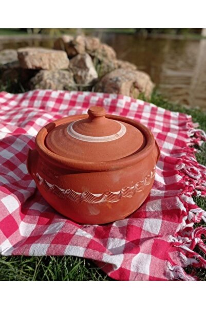 BilgeCe hoMe Tahta Kaşık  ve Toprak Güveç Kabı Toprak Göveç Kabı