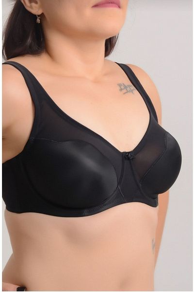 Altan Glamour 109-b Underwire Tulle Λεπτομερές Σουτιέν Minimizer Gatherer χωρίς υποστήριξη Μαύρο