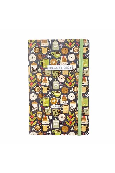 KESKİN COLOR Trendy Notes Medium Size Lined Notebook Green