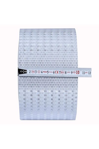 Mfk 1 Mt Reflective White Strip Tape - Vehicle, Auto, Truck Warning Tape, 10 Cm Phosphorescent