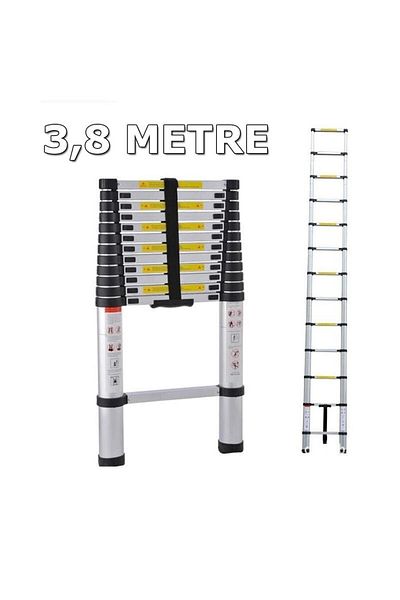 Ebax Telescopic Ladder 13 Steps 3.8 Mt
