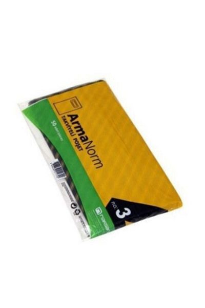 aksan plastik Black Reinforced Shop Bag Striped No: 3 33X45 cm 50 Pieces