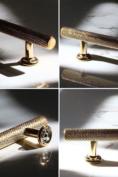 Badem10 Doruk (PREMIUM) Mobilier Bucătărie Sertar Dulap Dulap Aur Aur 224 Mm Mânere Metalice Mâner Mâner