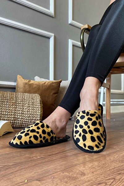 FUGA MODA Papuci de casă cu model leopard Alice Mink