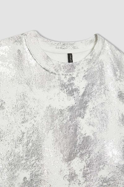 DeFacto Thick and Tie-Dye Patterned Crew Neck Sweatshirt - B9956ax23wn