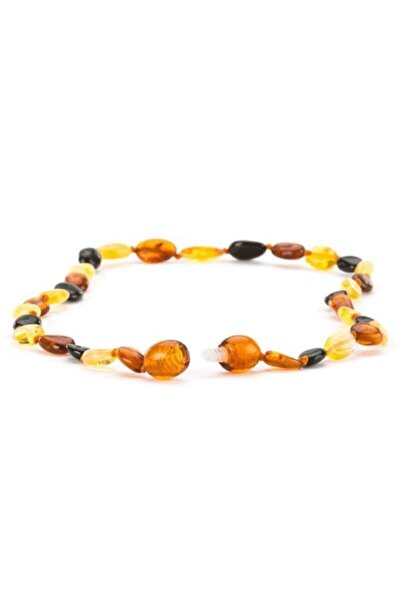 Alpdesign Bebek Diş Kolyesi Kehribar Kolye Açık Uzunluk 33 Cm