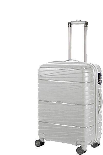 Laguna Slikon Kırılmaz Orta Boy Gri Valiz