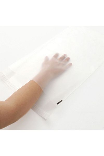 BossPack 100 Pieces Frosted Clear Pocketless Cargo Bags - 18X25+5 cm