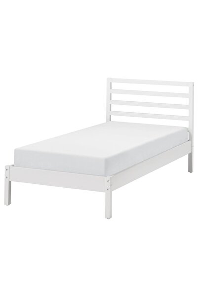 IKEA tek kişilik karyola, beyaz vernikli, 90x200 cm