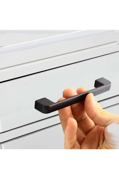 Badem10 10 Buc Negru Mobilier Bucătărie Sertar Dulap Mâner Metal 128 mm