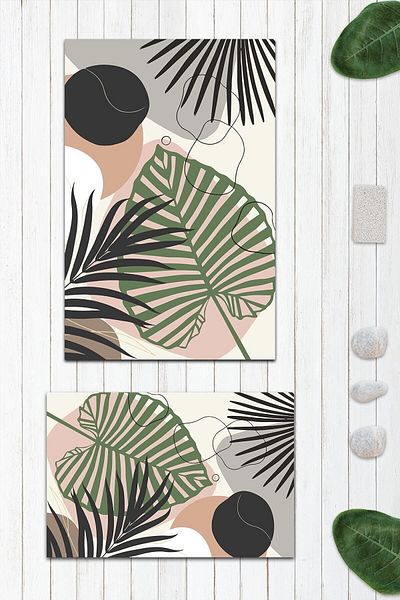 Evmila Πακέτο 2 Πατάκια μπάνιου με σχέδια - 50x60 cm και 60x100 cm