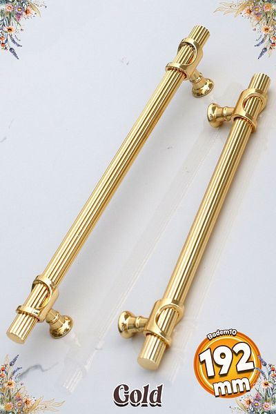 Badem10 Arsin Mâner metalic auriu 192 mm-19,2 cm Ușă dulap Mobilier Bucătărie Sertar Dulap Mâner Mâner