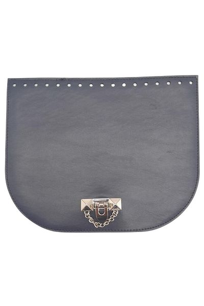 angel çanta aksesuar Angel 24x19 cm Navy Blue Faux Leather Τσάντα - Αξεσουάρ με αλυσίδα και κλειδωμένο ασημί μεταλλικό αξεσουάρ