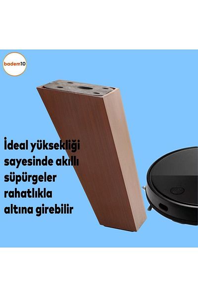 Badem10 Linden Mobilier de lux Canapea Masuta de cafea Unitate TV Picioare 12 Cm Maro Picioare de bază