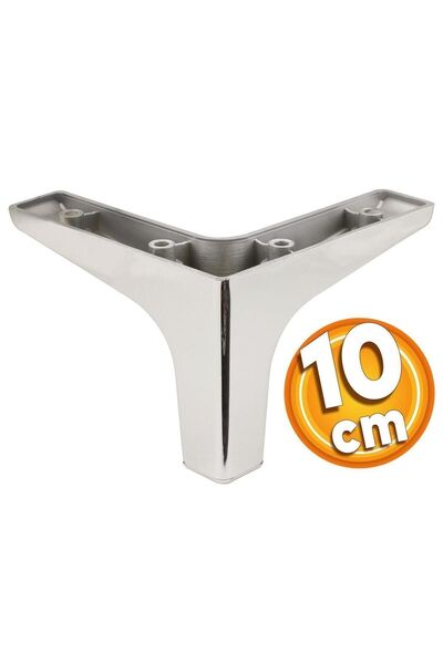 Badem10 Canapea de lux din sidef - picioare cromate pentru fotoliu TV de 10 cm (4 buc.)