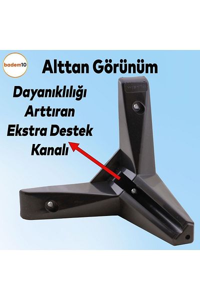Badem10 Canapea de lux Puf Tv Unit Canapea cu bază neagră cu lățime de 12 cm
