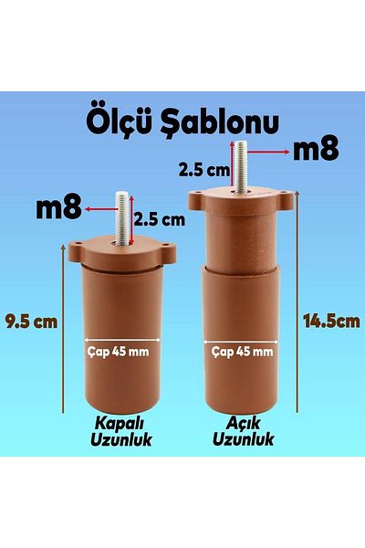 Badem10 Set de 6 Sedef - Unitate TV, canapea extensibilă și suport pentru canapea, picioare de bază din nuc închis de 12 cm