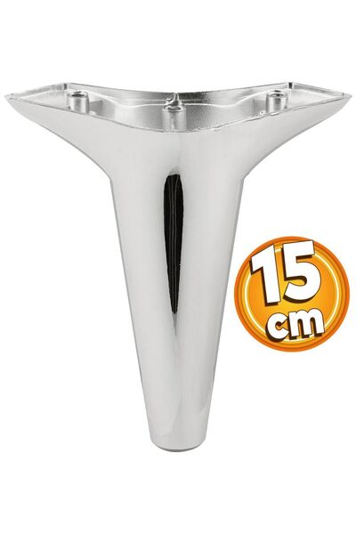 Badem10 Aspen Lüks Mobilya Kanepe Koltuk Tv Ünitesi Baza Yükseltici Ayağı Ayakları 15 Cm Krom Plastik