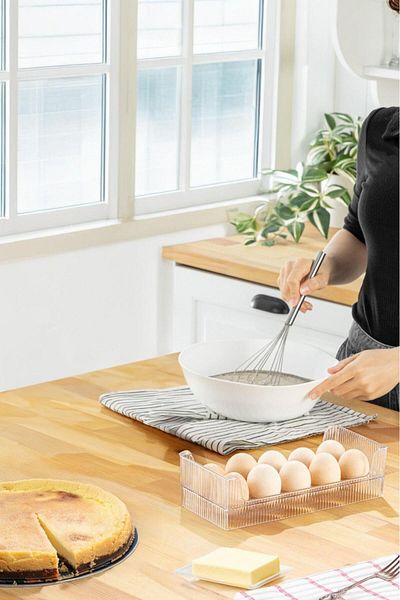 Hayveys 10 Compartment Egg Storage Organizer - with Compartments and Refrigerator