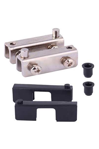 Badem10 Cam Tutucu Etejer U Tipi Cam Raf Ahşap Menteşesi Nikel