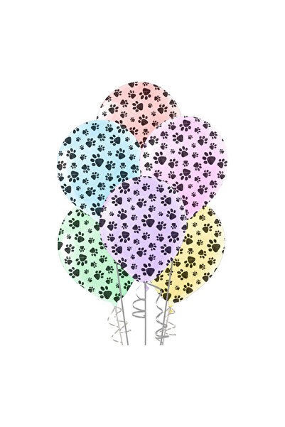 kidspartim 10 قطع من البالونات المختلطة المطبوعة على شكل مخالب المعكرون