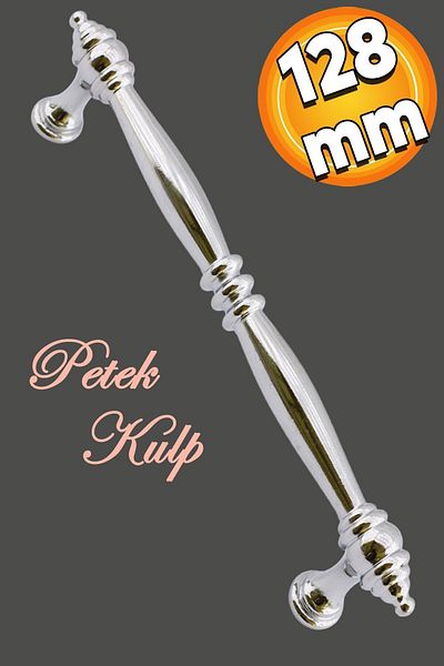 Badem10 Mobilier tip fagure Sertar de bucătărie Dulap Ușă dulap metal plat 128 mm Mâner cromat Mâner