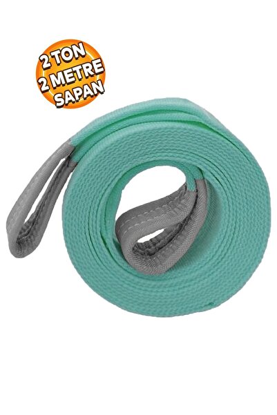 Badem10 Sapan Polyester Spanzet 2 Ton 2 Metre Turkuaz Sağlam Yük Kaldırma Taşıma İndirme Halat