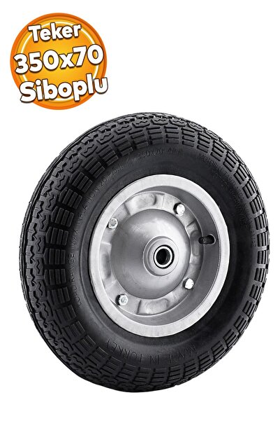 Badem10 El Arabası Yük Taşıma Tekeri Siboplu Bilyeli Rulmanlı Havalı Dublex 3...