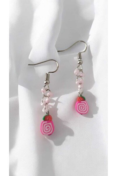 nasclaycollection أقراط هدية فيمو فراولة للمناسبات الخاصة