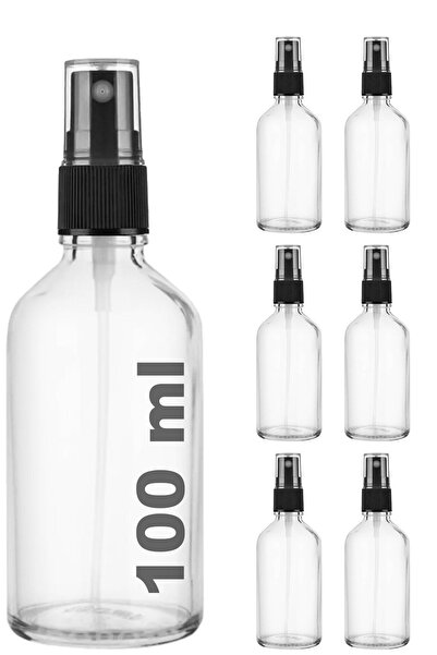 Afracam 100 ml Şeffaf Kapaklı Siyah Sprey 100 Cc Fısfıs Kolonya Dezenfektan B...