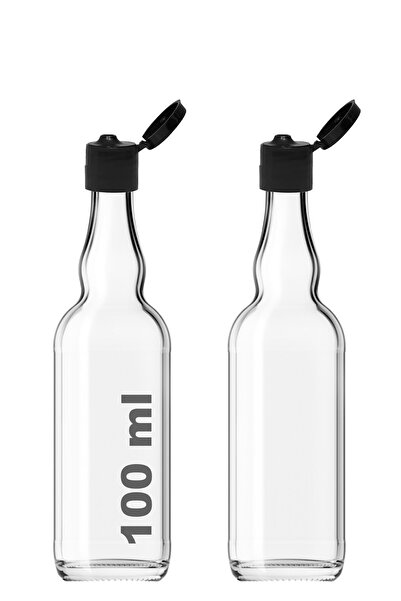 Afracam 100 ml Transparent Gnarled Sauce Bottle with Leak-Proof Lid 100 cc Sa...