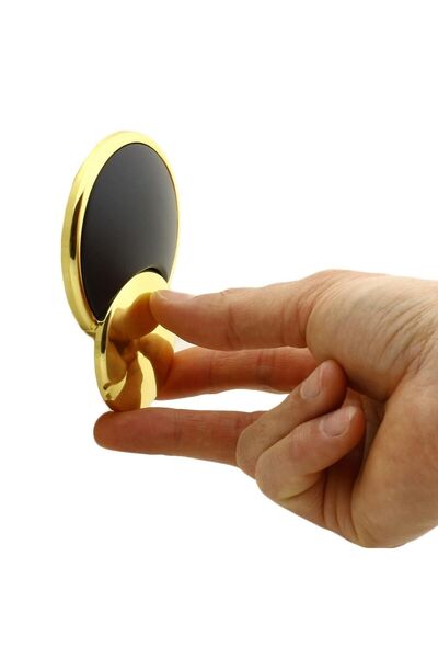 Badem10 Bentley 32 Mm Hard Plastic Matte Black Gold Handles - Furniture Kitchen Drawer Cabinet Handle