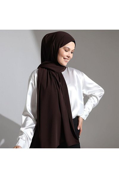 Berel Moda Αιγυπτιακό μεταξωτό σάλι Bitter Brown