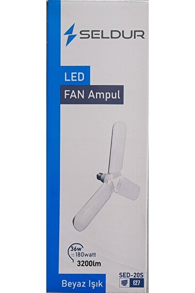 KADERTEKNO SELDUR 36 WATT = 180 WATT 3200 LÜMEN BEYAZ IŞIK LED FAN AMPUL