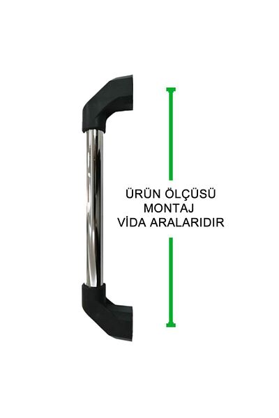 Adem Koç Metal Fixed Disabled Elderly Patient Handle Chrome Plated Grab Bar 20 Cm
