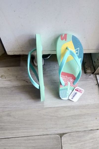 GEZER Green Turquoise Yellow Beach Slippers - 1 Piece, Flip Flops, High Quality Useful Stylish