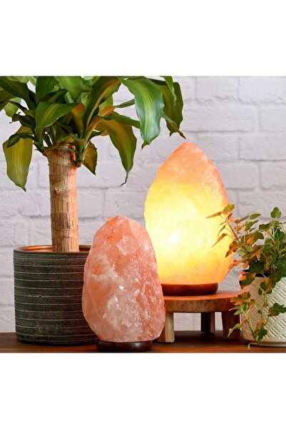 HANGAST Orijinal Gerçek Himalaya Kaya Tuzu Tuz Lambası 2-3 Kg Doğal Gece Lambası (KABLO AMPUL)