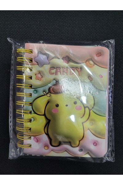 esdekor دفتر ملاحظات حلزوني ثلاثي الأبعاد من Sanrio Dog Pudingi - تصميم كرتوني لطيف ومبتكر، قطعة واحدة