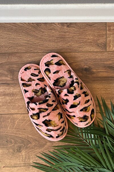 FUGA MODA Papuci de casă cu model de leopard Alice Powder