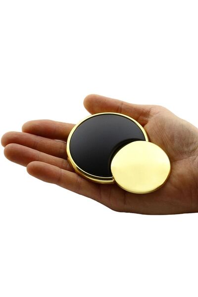 Badem10 Bentley 32 Mm Hard Plastic Matte Black Gold Handles - Furniture Kitchen Drawer Cabinet Handle