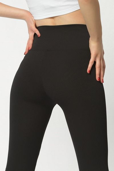 Dynamic Ribbed Women's Tights - Black