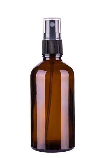 Afracam 50 ml Amber Kapaklı Siyah Sprey 50 Cc Fısfıs Kolonya Dezenfektan Kahv...