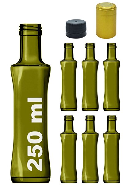 Afracam Green Geolive 250 ml - Curved Glass Bottle with Lock, Lid and Hood 6 ...