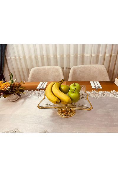 miras home Square Glass Furniture with Foot