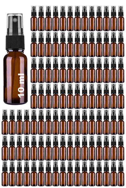 Afracam 10 ml Amber Kapaklı Siyah Sprey 10 Cc Fısfıs Kolonya Dezenfektan Kahv...