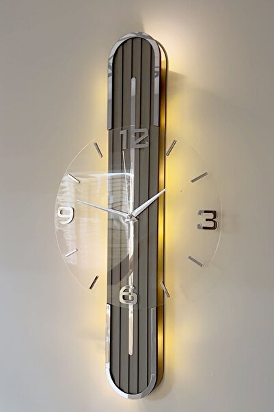 aSSe Tasarım Stylish Design-aynalı-65cm-pilli Led-sessiz Mekanizma- Ant-ant-g...