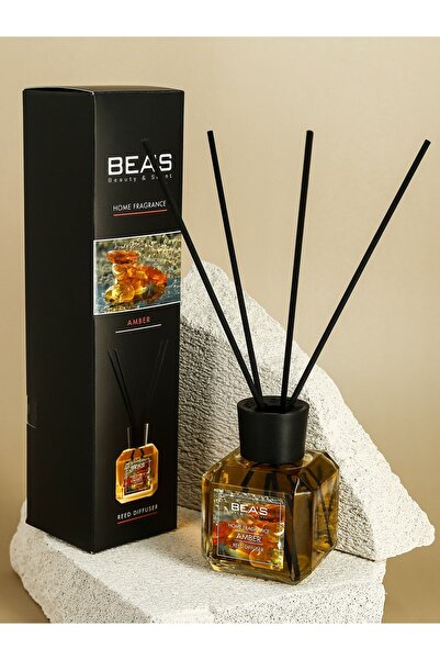 Bea'S Reed Dıffuser 120 ml Amber Oda Kokusu Bambu Çubuklu Miski Amber Oda Par...